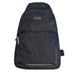 JIMMY CHOO Parfums Black Backpack Canvas With Faux Croc Leather Accents